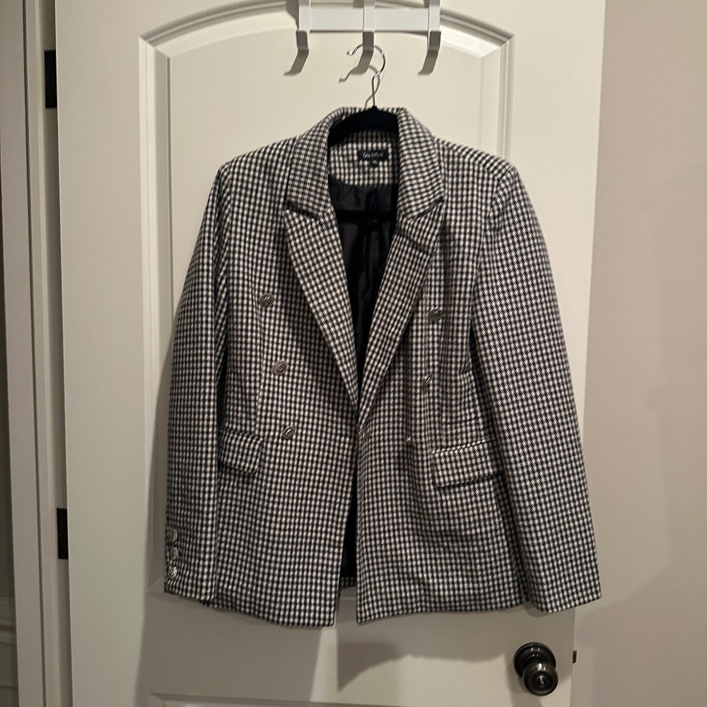 one n more blazer Houndstooth Plaid Blazer